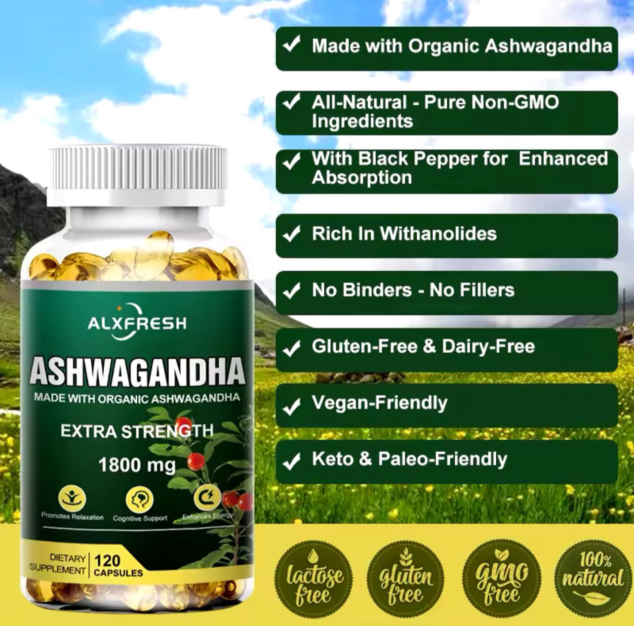 Organic ashwagandha capsules