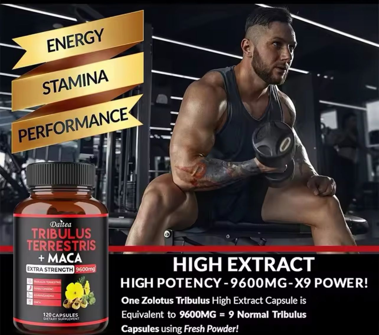 Organic tribulus terrestris capsules